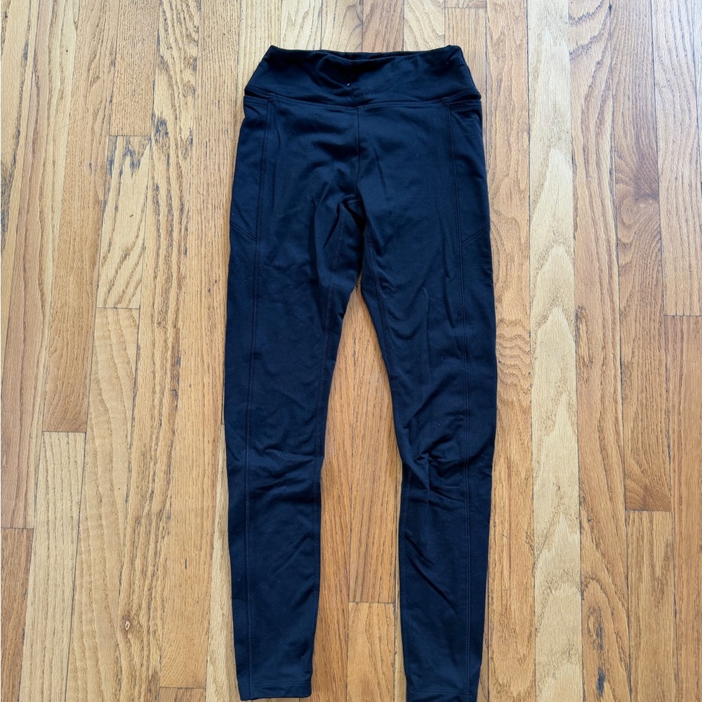 Pink Victoria’s Secret Black Fleece Lined Leggings